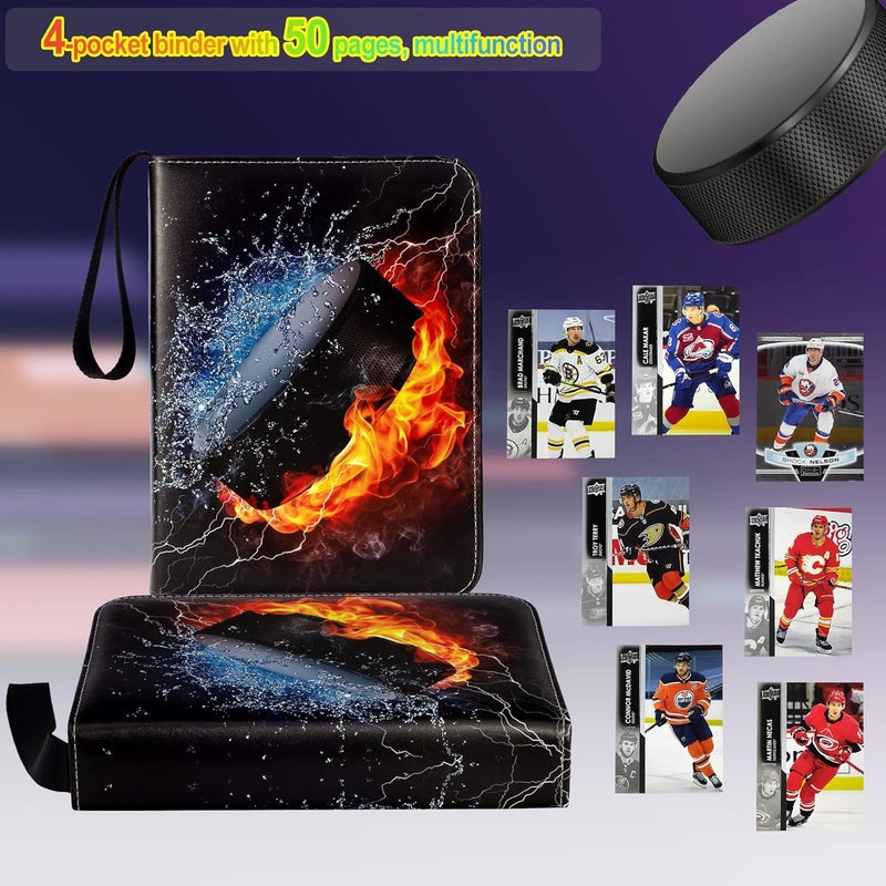 CDROPS Card Binder Compatible with Ice Hockey Card, Trading Card, for MTG and Other TCG, Fits 400 Cards with 50 Removable Pages, Card Holder Collector for Standard Size Card - Image 5